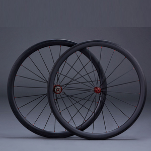 Paire de roues de vélo de route en fibre de carbone, 40MM, légère, à large bord - Product Image 4