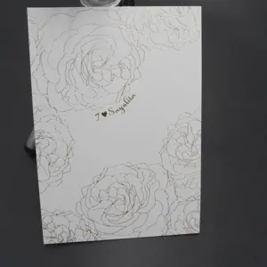 China fornecedores carta impresso cartão de presente de negócios romântico dobrado cartão de convite