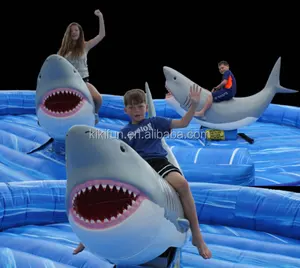 Crazy volwassenen of kinderen giant mechanische rodeo bull shark disanour rit te koop