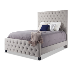 Simple Modern Gray Color Furniture Upholstered Tufted <strong>Bed</strong> <strong>Beauty</strong> <strong>Bed</strong> king Size <strong>Bed</strong> - Product Image 1