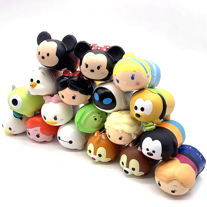 Newest Cute Cartoon figure Lying Squishy 18 designs Stack Squishies Slow Rising Squeeze Stress Relieve Doll toys