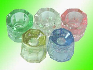 Coloful 10ml dentale tazza di vetro, dentale di cristallo coppa ottagonale, däppen vetro dentale piatto - Product Image 3