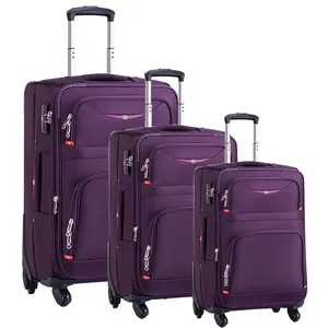 Hot selling 3 pcs set 20 24 28 inch trolley koffer roller bagage tas 4 wielen zachte 18 22 26 inch nylon bagage sets