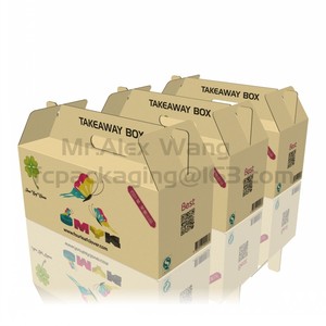 Scatola <span class=keywords><strong>per</strong></span> <span class=keywords><strong>Alimenti</strong></span> in Cartone Ondulato a Parete Singola con Manico Fustellato, Design Personalizzato, Confezione <span class=keywords><strong>per</strong></span> Fast Food, Scatola <span class=keywords><strong>per</strong></span> Torte all'Ingrosso con Manico - Product Image 6