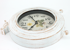 Vintage Trắng Shabby <span class=keywords><strong>Chic</strong></span> <span class=keywords><strong>Analog</strong></span> Biểu Tượng Tùy Chỉnh Đồng Hồ Bảng Thạch Anh - Product Image 2