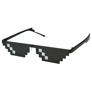 Glasses 8 Bit MLG Pixelated Sunglasses Men Women Brand Thug Life Party Eyeglasses Mosaic Vintage Eyewear