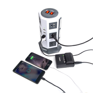 Extension Cord <strong>Power</strong> Strip <strong>Tower</strong> 12 Outlet 5 USB Ports With US Plug Socket - Product Image 2