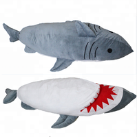 Meilleure vente Sac de couchage géant requin en peluche / Canapé-lit Tatami requin en peluche 'Bite Me' / Sac de couchage requin en peluche rembourré
