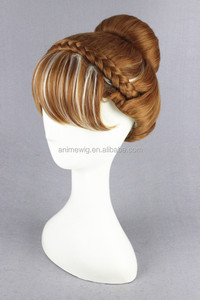 Alta Calidad 30cm corto marrón blanco mixto <span class=keywords><strong>Frozen</strong></span> Anna <span class=keywords><strong>peluca</strong></span> sintética Anime Lolita <span class=keywords><strong>peluca</strong></span> Cosplay <span class=keywords><strong>disfraz</strong></span> <span class=keywords><strong>Peluca</strong></span> <span class=keywords><strong>de</strong></span> pelo para fiesta - Product Image 5