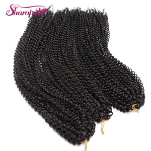 Extensión de cabello rizado Zizi Jumbo de ganchillo de 22 pulgadas, microtrenzas de 100 gramos, cabello sintético para mujer, negro con rizo Jerry - Product Image 3