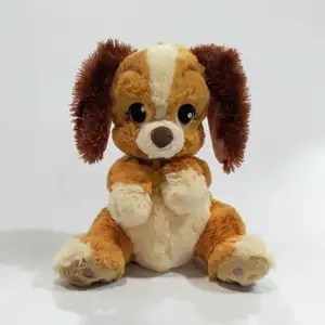Mainan Boneka Anjing Boneka Binatang Lembut, Mainan Natal Anak Laki-laki dan Perempuan Tinggi Duduk 23Cm