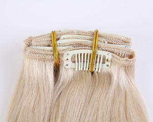 Productos de venta caliente pelo templo indio clip en la extensión 613 color <span class=keywords><strong>rubio</strong></span> tienda de Ali expreso clip en extensiones - Product Image 2