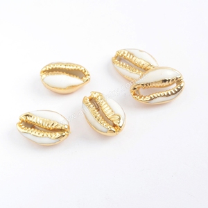 G1690 Groothandel Golden porceleinslak shell kralen porceleinslak shell vergulde kralen voor sieraden maken - Product Image 2