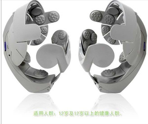 Elektrischer Akupunkturpunkt-Kopfhaut-Massagehelm Vibrationswerkzeug zur Linderung von Kopfschmerzen Geschenkbox Körper-Kopf-Massagegerät Grau ABS - Product Image 6