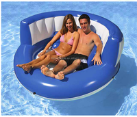 Nouvelle arrivée siège flottant gonflable pliable 2 en 1 matelas Lilo d'eau de piscine en été