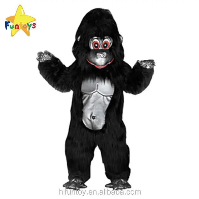 Funtoys Plush Black Gorilla Mascot Costume for adults