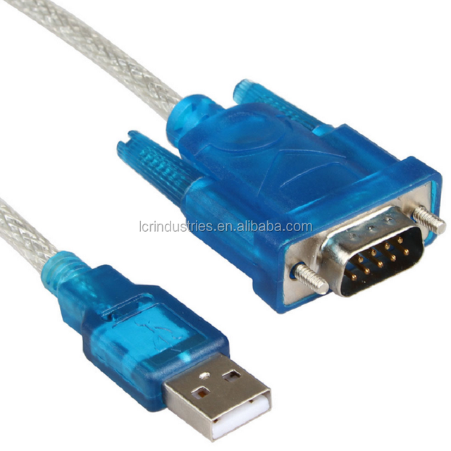 USB 2.0 Male to DB9 RS232 Serial Adapter Cable with Drivers 28AWG PVC Jacket