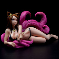 Statue de Fille Anime en Maillot de Bain Sexy, Figurine de Collection Haut de Gamme pour Bureau, Ornement de Table pour la Maison ou le Bureau