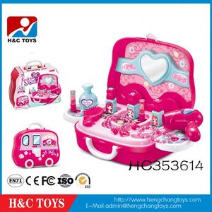 Fille meilleur cadeau semblant jouet <span class=keywords><strong>valise</strong></span> maquillage enfants <span class=keywords><strong>coiffeuse</strong></span> avec miroir - Product Image 6