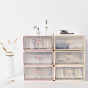 Factory price plastic storage box transparent drawer organizer