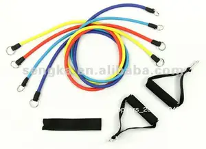 Rbs-001 coloridos de borracha de tubo de látex fitness faixas elásticas, esporte fitness bandas de resistência