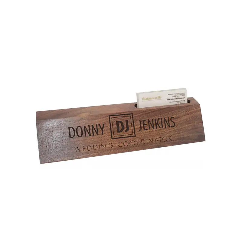 High Quality Engraved Office Business Desk Name Plate Wood