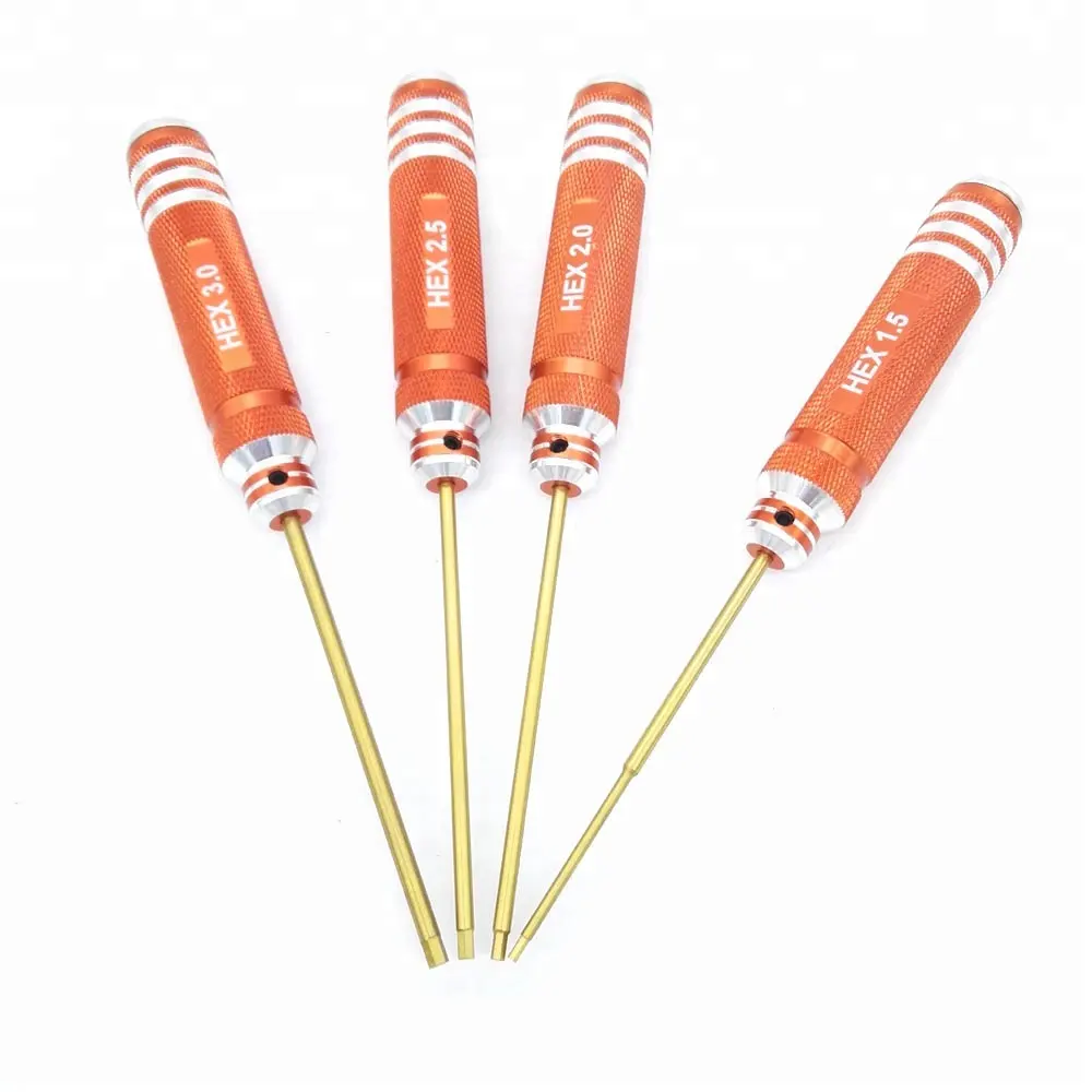 Set di utensili a mano 1.5/2.0/2.5/3.0 driver vite esagonale di Titanio di placcatura bit hex cacciavite per RC strumenti