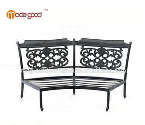 كرسي معدني خارجي كبير دائري مزدوج كرسي دائري خلفي لتناول الطعام - Product Image 2
