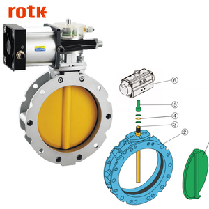 Single Flanged Double Flanged Aluminum Alloy Pneumatic Powder Butterfly Valve/Silo Discharge Butterfly Valve