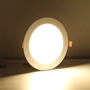 Luz de led redonda grande, luz de painel de luz embutida de 8 polegadas, preço de fábrica 3w 4w 5w 6w 9w 12w 18w 22w 24w