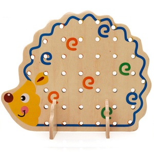 Custom Hedgehog Frutta Stringa Di Perline di Frutta Stringa di Perline <span class=keywords><strong>Blocchi</strong></span> di <span class=keywords><strong>Gioco</strong></span> di Legno Hedgehog Giocattoli - Product Image 5