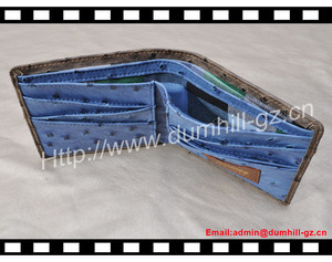 Cartera de piel auténtica de avestruz para hombre y mujer, Cartera de piel sintética de avestruz - Product Image 5