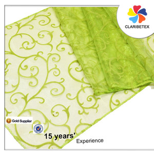 Alibaba la manzana <span class=keywords><strong>verde</strong></span> organza rebaño banquete hochzeit <span class=keywords><strong>camino</strong></span> de <span class=keywords><strong>mesa</strong></span> - Product Image 1