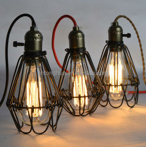 Cage de protection des lampes industrielles, abat-jour en métal vintage - Product Image 2