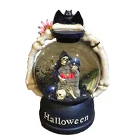 Boule d'eau thème Halloween avec crâne de 45mm, boule d'eau en résine Souvenir pour la neige