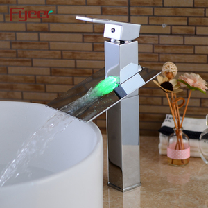 Fyeer Nhà Máy Giá Solid Brass Thác 3 Lưu Vực Màu Tap <span class=keywords><strong>Led</strong></span> Vòi - Product Image 4