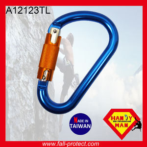 Mousqueton d'alpinisme en aluminium à verrouillage par torsion 25KN pour le sauvetage - Product Image 5