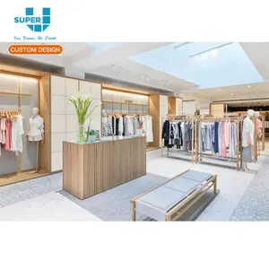 Professional Custom Commercial Design Fashion Clothing Shop Ladies Clothes Shop Interior Design Decoration for lady clothes