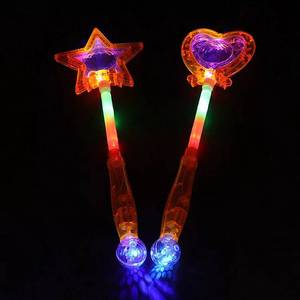 Đầy Màu Sắc Ánh Sáng Lên <span class=keywords><strong>Led</strong></span> Ánh Sáng Ma Thuật Stick Heart Star Shape <span class=keywords><strong>Wand</strong></span> - Product Image 4