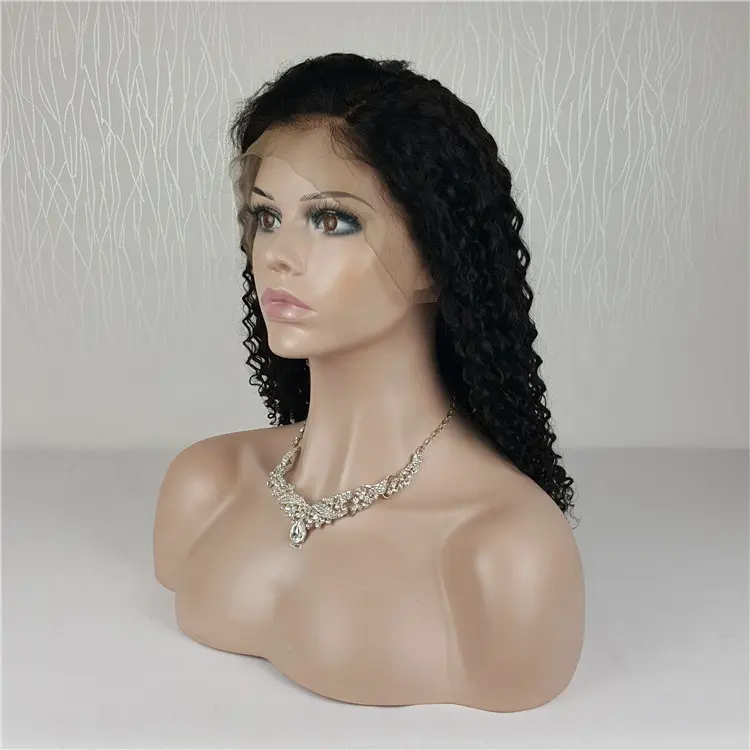 Highknight सबसे अच्छी कीमत ब्राजील कुंवारी मानव बाल 16 इंच पानी की लहर फीता सामने विग HD पूर्ण फीता मानव बाल wigs