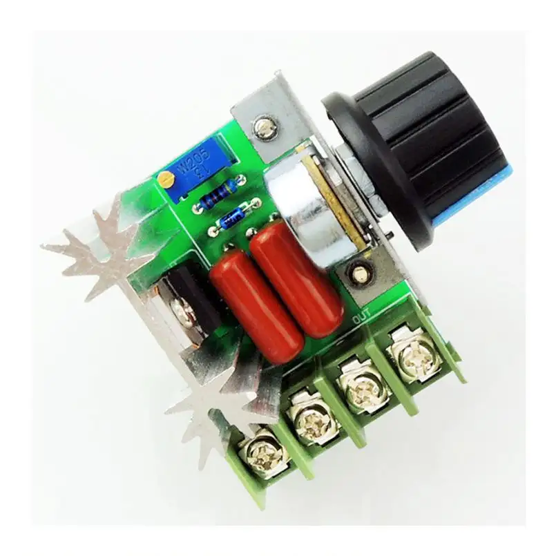 AC 220V 2000W 25A SCR materials led dimmer switch voltage regulator AC Motor Speed Controller with Knob