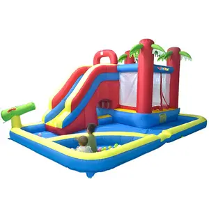 Trẻ em Đồ Chơi Inflatable Inflatable Hồ Bơi Trượt Nước Inflatable Trượt Chơi Với PE Bóng