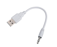Adaptateur de charge et de transfert de données audio Jack 3,5 mm vers USB 2.0 pour iPod Shuffle 3ème, 4ème, 5ème, 6ème, 7ème génération