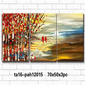 3 pcs/ensemble mur toile d'art D'origine Contemporain Arbre de Floraison Peinture À L'huile - Product Image 1