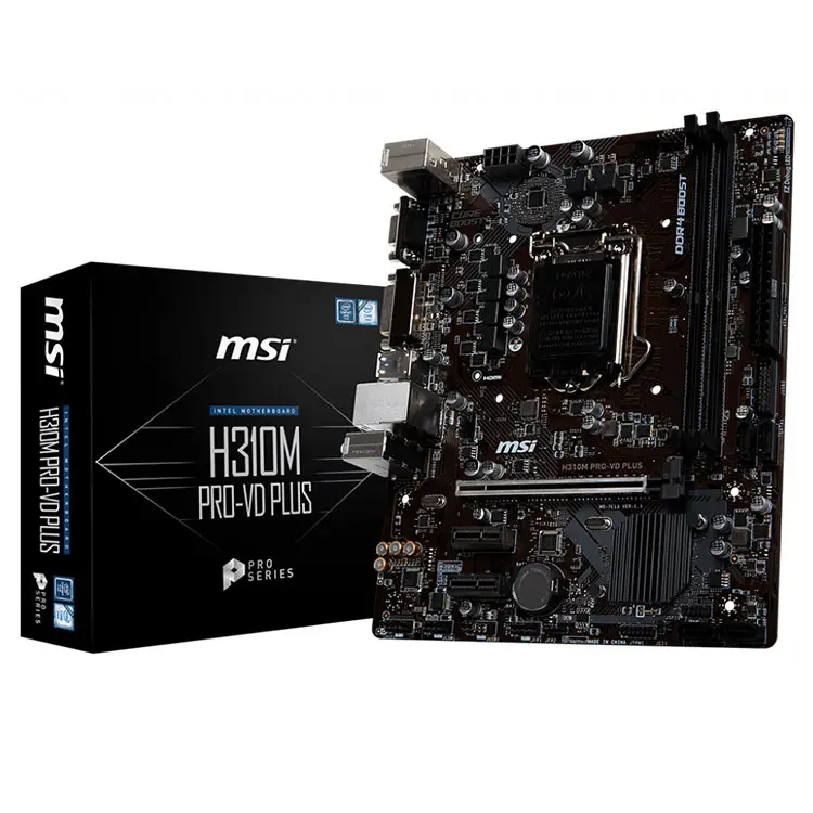 Msi Intel h310m PRO VD cộng với Sử dụng chơi game bo mạch chủ với 32GB DDR4 Bộ nhớ ổ cắm LGA1151 SATA mATX Bo mạch chủ