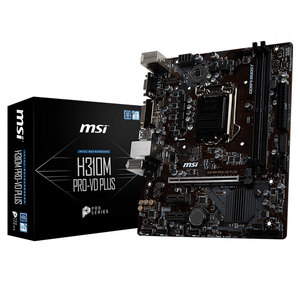 MSI Motherboard Gaming bekas Intel H310M PRO VD PLUS, dengan soket memori 32GB <span class=keywords><strong>DDR4</strong></span> LGA1151 SATA mATX Motherboard - Product Image 1