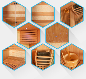 Traditionnelle finlande pin luxe intérieure <span class=keywords><strong>Mini</strong></span> Portable salle de Sauna sec - Product Image 4