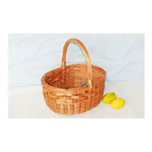 Wholesale Handmade Wicker Fruit Basket Gift Basket With Handle