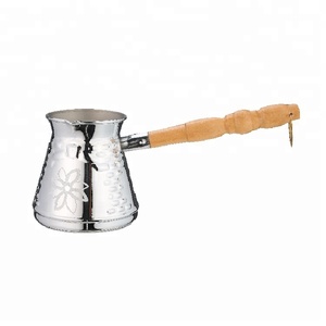 Juego de Cafetera Turca de Acero Inoxidable de Lujo con Mango Marroquí, Calentador de Café para Estufa, Apto para Té - Product Image 1