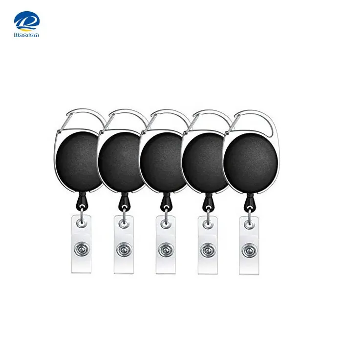 Заказная упаковка Выдвижной Нейлоновый Шнур Профессиональный сверхмощный держатель значка карабин ID держатель значок ключ Катушка